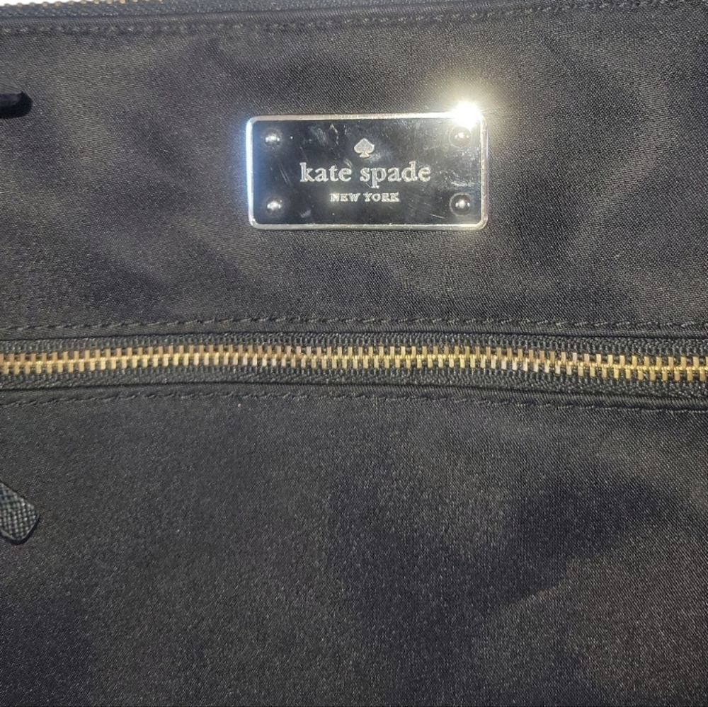 Kate Spade NY Black Dawn Nylon Flat Crossbody Purse Bag - Picture 2 of 9